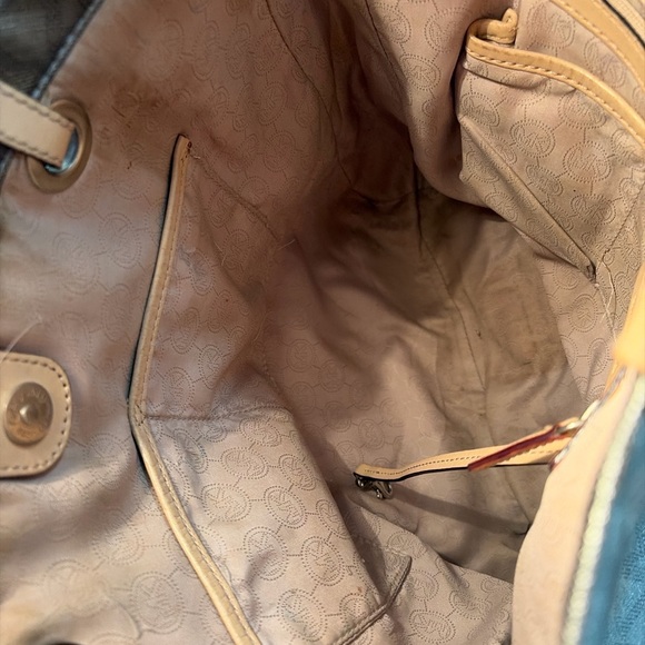 Michael Kors Jet Set Tote Black MK Logo Shoulder Bag Large - Picture 10 of 10